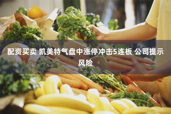 配资买卖 凯美特气盘中涨停冲击5连板 公司提示风险